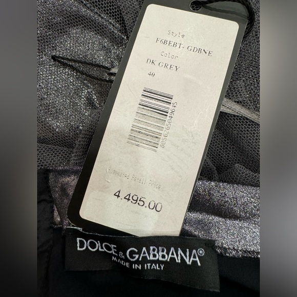 KIM DOLCE and GABBANA Long foiled jersey and tulle midi dress - Picture 12 of 14